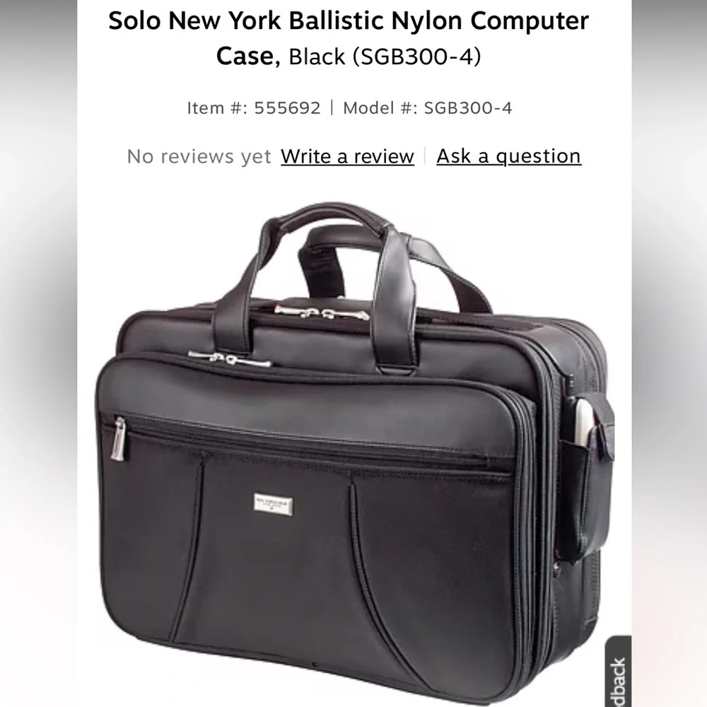 Like new men’s SOLO New York Ballistic nylon computer case!!